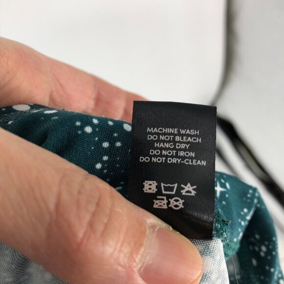 Pop Fit Stella Athletic Leggings Green with White dots and stars Size Medium - Picture 4 of 12